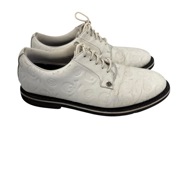 G/Fore G4 GFORE Skull Gallivanter white Golf Shoes cleats Sneaker size 9 - Picture 1 of 8
